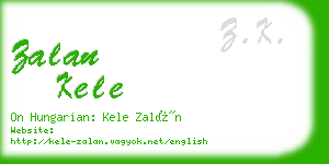 zalan kele business card